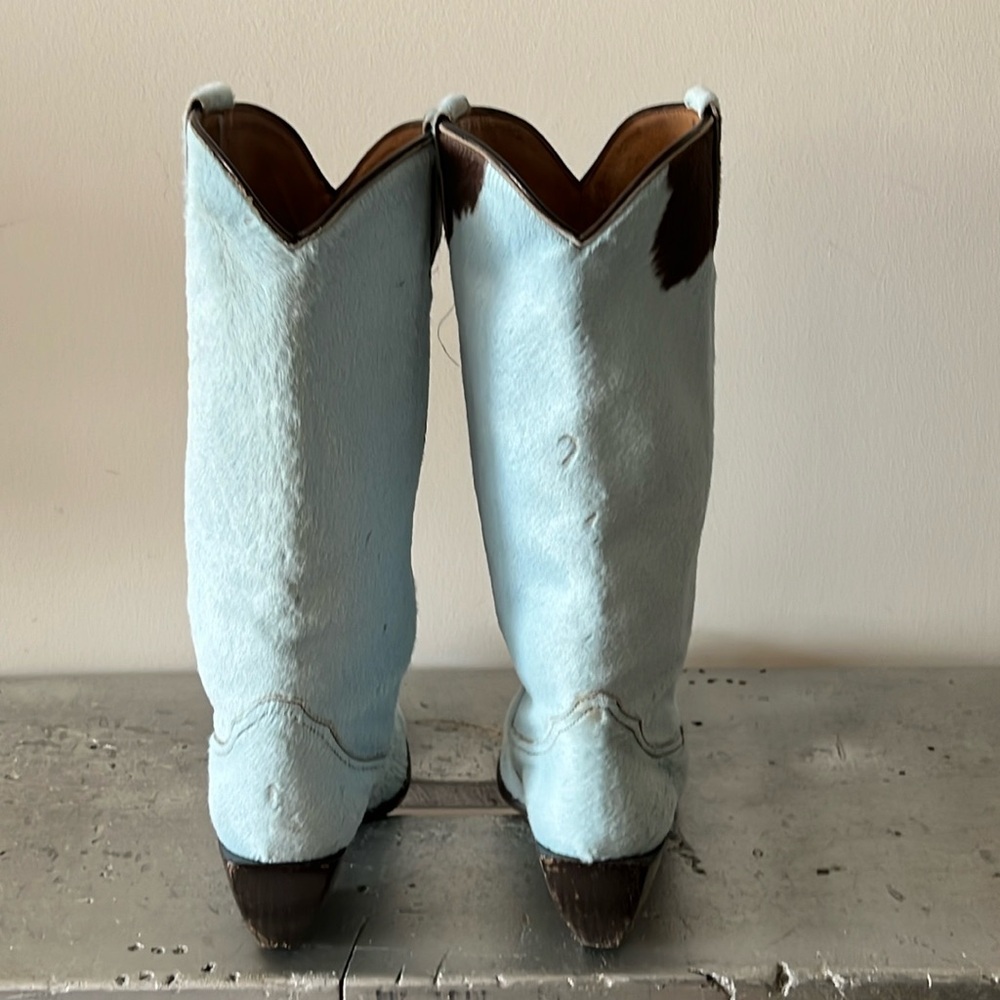 Vintage Cowboy Boots- Calf Hair Ponyhair Cowhide - Picture 16 of 17
